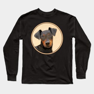 Manchester Terrier Painting Original Animal Art Long Sleeve T-Shirt